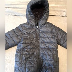 Lands End Boys Primaloft Jacket Reversible coat Sherpa Fleece line Medium 5-6